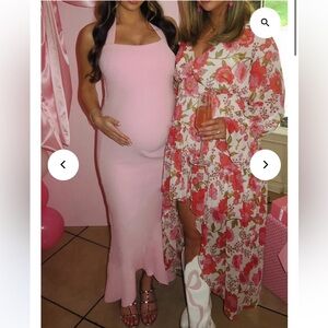 Pink Maternity Dress